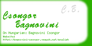 csongor bagnovini business card